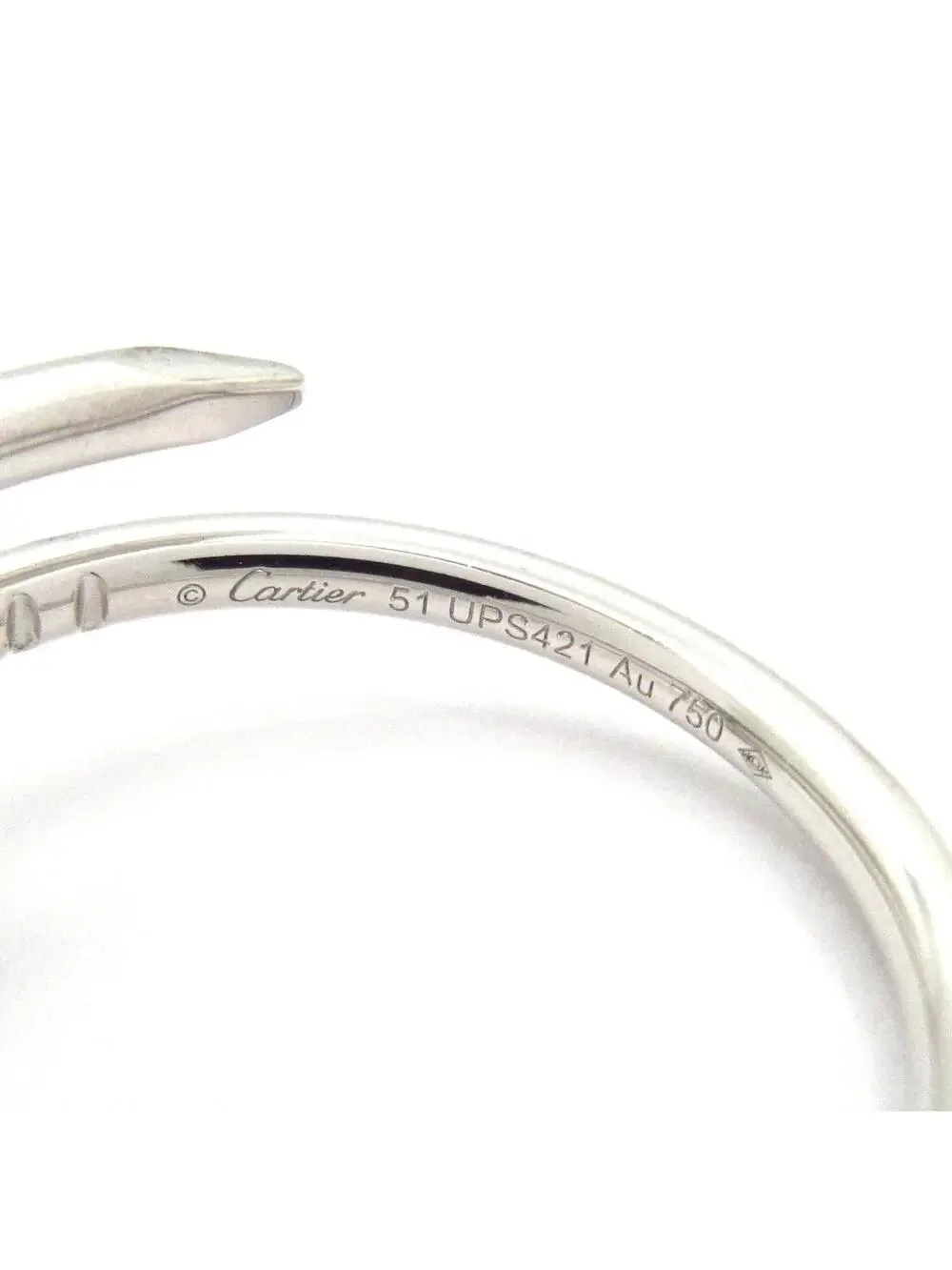 Cartier Juste Un Clou Ring Sm 18K White #298249C22B
